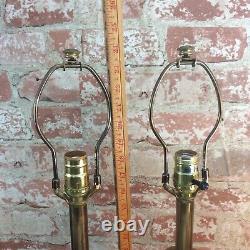 Vintage STIFFEL Table Lamps Gold Brass MCM Hollywood Regency Large Heavy Working