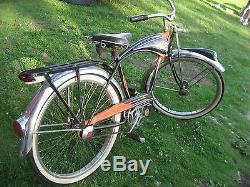 Vintage Schwinn Black Phantom 26 Bicycles 1950, 1953 Lot Of (2)