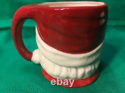 Vintage Set of 4 Lefton's Santa Claus Face/Pipe Christmas Ceramic Mug Cup