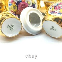 Vintage Tea Set Gold Plated Bareuther Waldsassen Bavaria Germany Demitasse Set