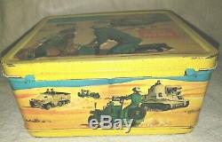 Vintage The Rat Patrol Metal Lunch Box Pail 1967 Aladdin Lunchbox with Thermos