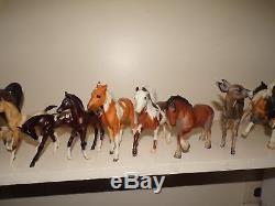 Vintage lot of (31) breyer & peter stone horses fresh estate find wow