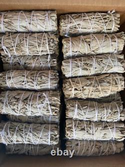 WHOLESALE 100 California White Sage Smudge Sticks/Wands 4-5 Long USDA Organic