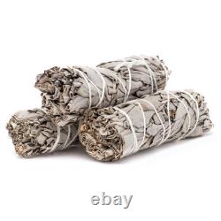 WHOLESALE 100 California White Sage Smudge Sticks/Wands 4-5 Long USDA Organic