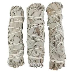 WHOLESALE 100 California White Sage Smudge Sticks/Wands 4-5 Long USDA Organic