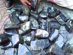 WHOLESALE! 10kg Natural Crystal Labradorite Rock Polishing Stone Sample Healing