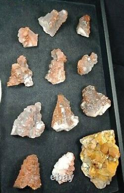 WHOLESALE 12 Red Calcite Crystal Clusters (Hubei, China)