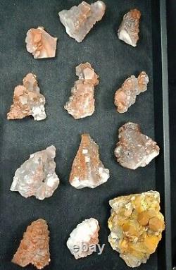 WHOLESALE 12 Red Calcite Crystal Clusters (Hubei, China)