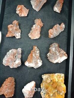 WHOLESALE 12 Red Calcite Crystal Clusters (Hubei, China)