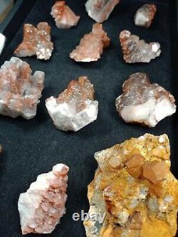 WHOLESALE 12 Red Calcite Crystal Clusters (Hubei, China)