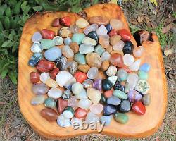 WHOLESALE 50 lb Lot of Medium Assorted Mixed Tumbled Stones