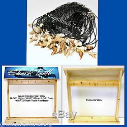 WHOLESALE 72 Shark Tooth Necklaces with FREE Wood Counter Display Sharks Teeth