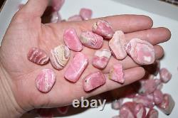 WHOLESALE AA Rhodochrosite Tumbled Polished Stones from Argentina 1 kg # 5369