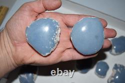 WHOLESALE Angelite Nodule Polished One Side from Peru 2 kg parcel # 5119