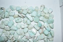 WHOLESALE Aragonite Light Blue Tumbled Stones from Congo 1.5 kg parcel # 5152