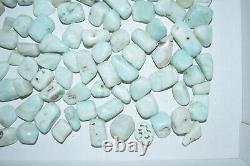 WHOLESALE Aragonite Light Blue Tumbled Stones from Congo 1.5 kg parcel # 5152