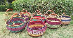 WHOLESALE CLEARANCE Lot of 30! AUTHENTIC Large BOLGA Market Basket from GHANA