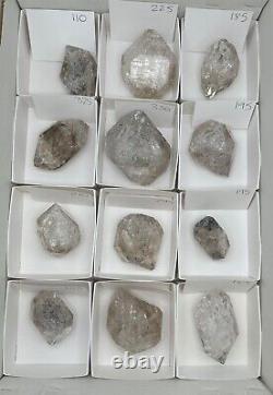 WHOLESALE FLAT of 12 Genuine NY Herkimer Diamonds Treasure Mtn. MINE DIRECT