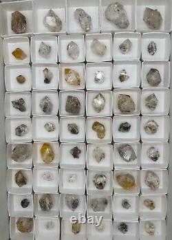 WHOLESALE FLAT of 53 Genuine NY Herkimer Diamonds Treasure Mtn. MINE DIRECT