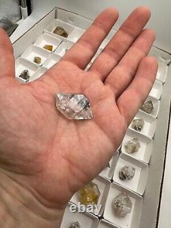 WHOLESALE FLAT of 53 Genuine NY Herkimer Diamonds Treasure Mtn. MINE DIRECT