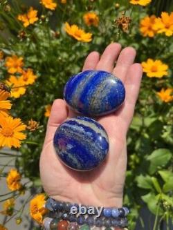 WHOLESALE Lapis Lazuli Palmstones Lot Natural Blue Lapis 34 Pcs