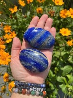 WHOLESALE Lapis Lazuli Palmstones Lot Natural Blue Lapis 34 Pcs