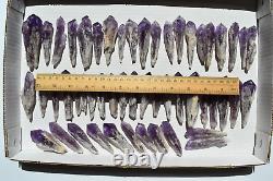 WHOLESALE Laser Amethyst Crystals from Bahia, Brazil 51 pcs 1 kg # 5359