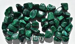 WHOLESALE Malachite Tumbled Polished Stones from Congo 2 kg Parcel # 5317