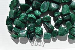 WHOLESALE Malachite Tumbled Polished Stones from Congo 2 kg Parcel # 5317