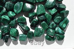 WHOLESALE Malachite Tumbled Polished Stones from Congo 2 kg Parcel # 5317