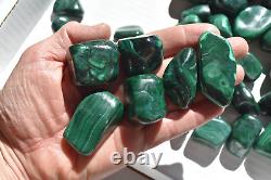 WHOLESALE Malachite Tumbled Polished Stones from Congo 2 kg Parcel # 5317