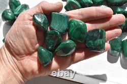 WHOLESALE Malachite Tumbled Polished Stones from Congo 2 kg Parcel # 5317