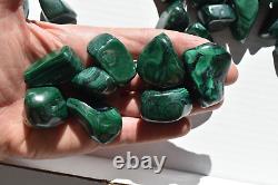 WHOLESALE Malachite Tumbled Polished Stones from Congo 2 kg Parcel # 5317