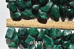 WHOLESALE Malachite Tumbled Polished Stones from Congo 2 kg Parcel # 5317