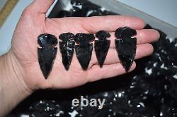 WHOLESALE Obsidian Arrowhead Modern Reproduction from Mexico 1.5 kg # 5435