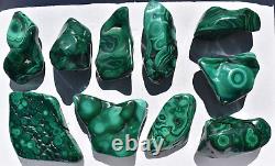 WHOLESALE Poilshed Malachite from Congo 10 pieces 3 kg # 5264