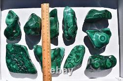 WHOLESALE Poilshed Malachite from Congo 10 pieces 3 kg # 5264