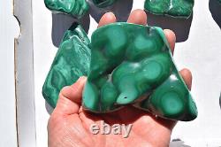 WHOLESALE Poilshed Malachite from Congo 10 pieces 3 kg # 5264