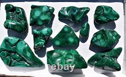 WHOLESALE Poilshed Malachite from Congo 11 pieces 3 kg # 5267