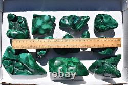 WHOLESALE Poilshed Malachite from Congo 11 pieces 3 kg # 5267