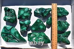 WHOLESALE Poilshed Malachite from Congo 11 pieces 3 kg # 5267