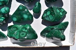 WHOLESALE Poilshed Malachite from Congo 11 pieces 3 kg # 5267