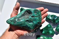 WHOLESALE Poilshed Malachite from Congo 11 pieces 3 kg # 5267