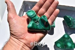 WHOLESALE Poilshed Malachite from Congo 11 pieces 3 kg # 5267