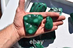 WHOLESALE Poilshed Malachite from Congo 11 pieces 3 kg # 5267