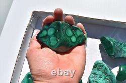 WHOLESALE Poilshed Malachite from Congo 11 pieces 3 kg # 5267