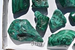 WHOLESALE Poilshed Malachite from Congo 11 pieces 3 kg # 5267