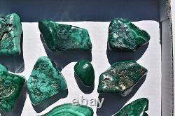 WHOLESALE Poilshed Malachite from Congo 11 pieces 3 kg # 5267