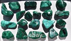 WHOLESALE Poilshed Malachite from Congo 20 pieces 2 kg # 5263