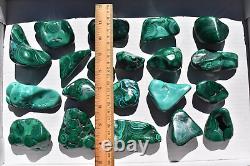 WHOLESALE Poilshed Malachite from Congo 20 pieces 2 kg # 5263